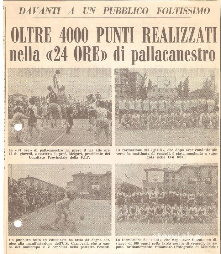 La Stampa Alla 2° 24 Ore Di Basket In Carnovali