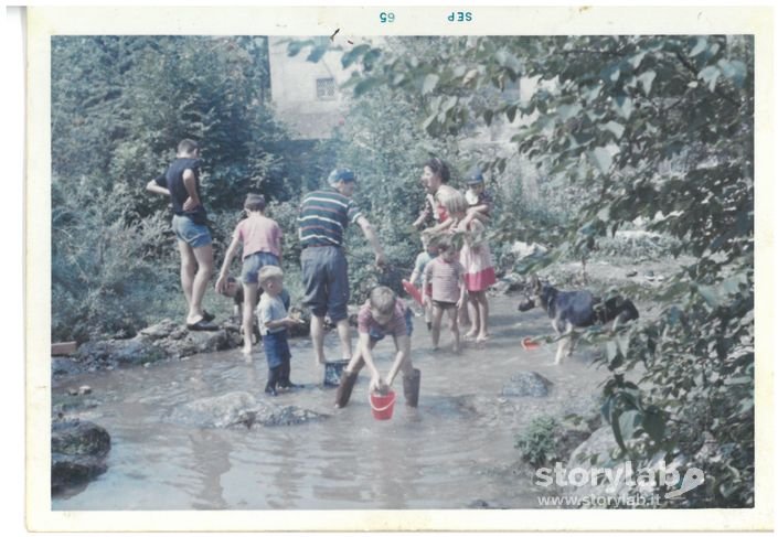 Settembre 1965 - In contrada "Ola" il laghetto vicino al vecchio bacino