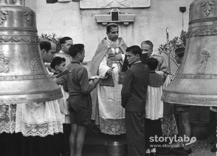 Benedizione delle 2 campane della Chiesa Parrocchiale di Cavernago