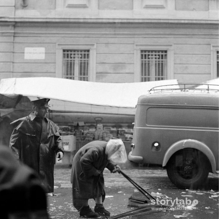 Ultimo giorno di mercato nel centro di Bergamo 