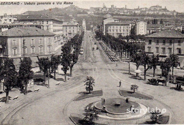 Bergamo - Veduta generale e Via Roma